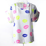 2018 Batwing Sleeve Women Blouses Clothing Casual Chiffon Shirt Blusas Tops Heart Animal Stripe Leopard Print Pattern