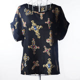 2018 Batwing Sleeve Women Blouses Clothing Casual Chiffon Shirt Blusas Tops Heart Animal Stripe Leopard Print Pattern