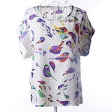 2018 Batwing Sleeve Women Blouses Clothing Casual Chiffon Shirt Blusas Tops Heart Animal Stripe Leopard Print Pattern