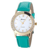 Relojes Mujer Women Diamond Analog Leather Quartz Wrist Watch Watches,business,Classic,simple,Girl,round,luxury Dress Clock
