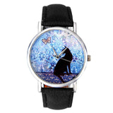 Montre Femme 2018 Fashion Women Watches Cat Pattern Leather Band Analog Quartz Vogue Ladies Men Watch Clock And Watch Box