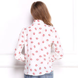 Casual Long Sleeve Blouse Shirt Women Tops 10 Colors Printed Chiffon Blusas Office Ladies Style Fashion Shirt Tops
