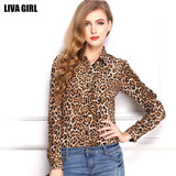 Casual Long Sleeve Blouse Shirt Women Tops 10 Colors Printed Chiffon Blusas Office Ladies Style Fashion Shirt Tops