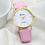 Vico 2018 Hot Selling Fashion Women Watch Design Dial PU Leather Band Analog Quartz Wrist Watch